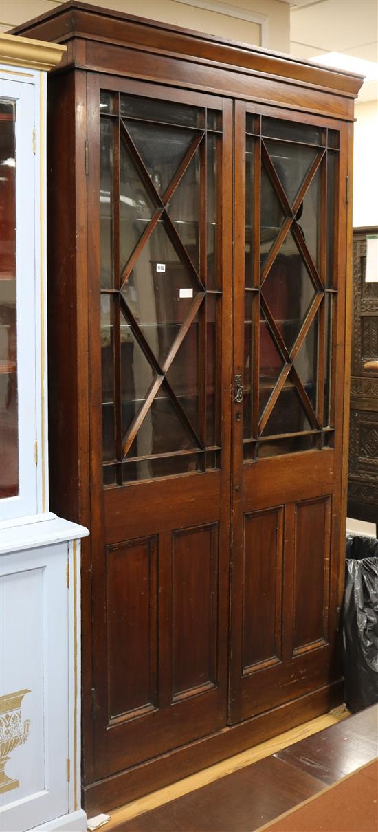 A Georgian style mahogany bookcase W.123cm